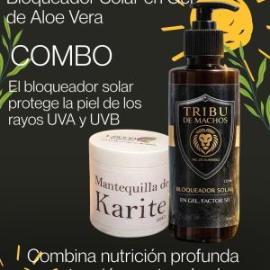 mantequilla de karité + bloqueador solar
