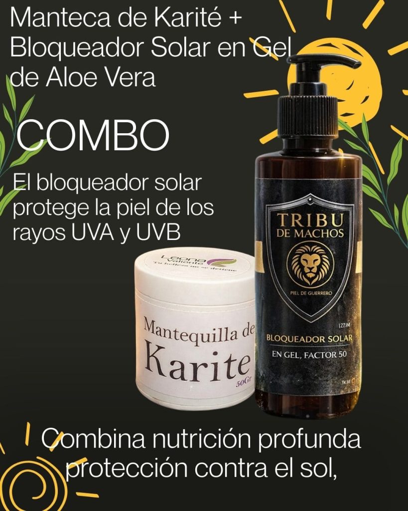 mantequilla de karité + bloqueador solar